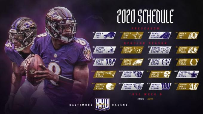 2020 Baltimore Ravens Season Tickets (Includes Tickets To All Regular Season Home Games) at M&T Bank Stadium